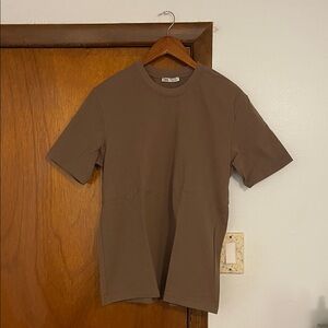 Zara Men's Short Sleeve Brown Tee
